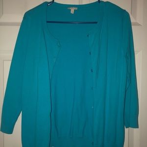 Blue Talbots Cardigan